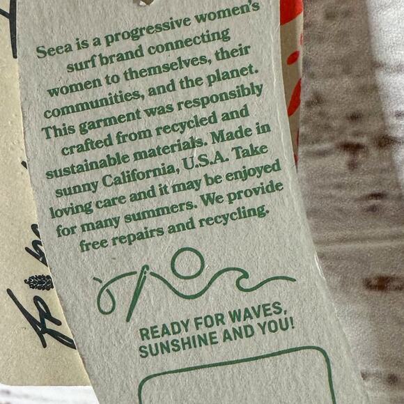 NEW Free People Seea Vega Lotus Gray and Yellow Bikini Top, NWT, Small, MSRP $75 - Picture 14 of 14